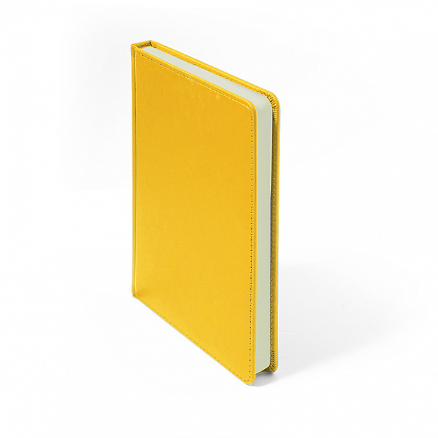 Ежедневник недатированный Campbell, А5, желтый, белый блок с логотипом  заказать по выгодной цене в кибермаркете AvroraStore