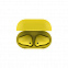 Наушники беспроводные с зарядным боксом TWS AIR SOFT, цвет желтый  с логотипом  заказать по выгодной цене в кибермаркете AvroraStore