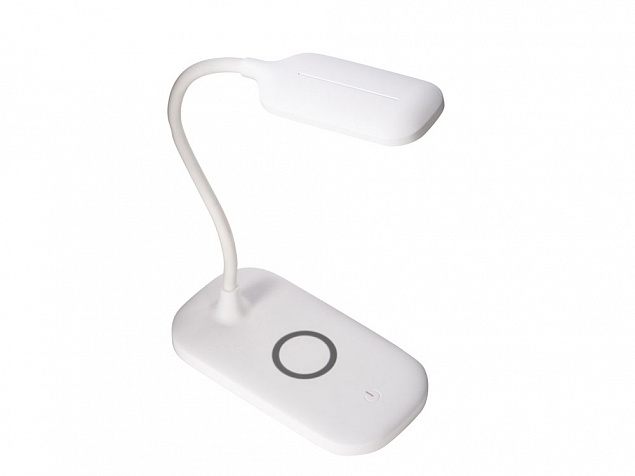Настольный светильник с беспроводной зарядкой «Nimble», 10 Вт с логотипом  заказать по выгодной цене в кибермаркете AvroraStore