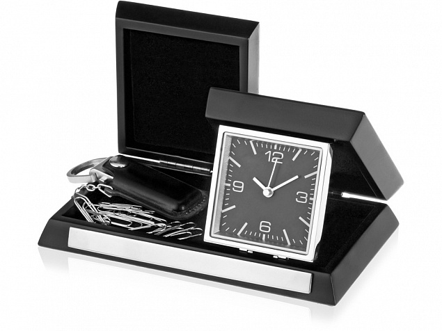 Часы настольные Линкольн с логотипом  заказать по выгодной цене в кибермаркете AvroraStore