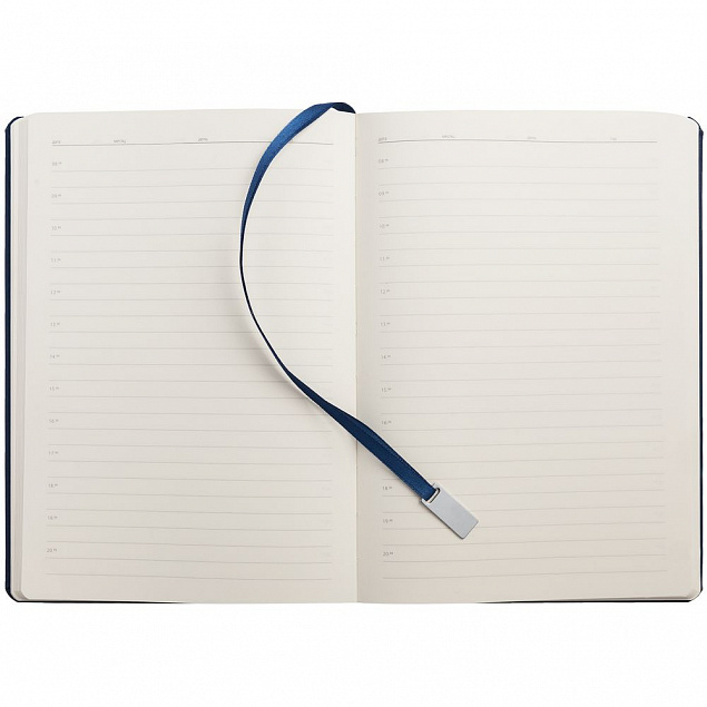 Ежедневник Ever, недатированный, синий с логотипом  заказать по выгодной цене в кибермаркете AvroraStore
