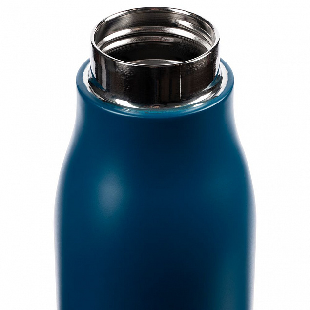 Термобутылка Steady, синяя с логотипом  заказать по выгодной цене в кибермаркете AvroraStore