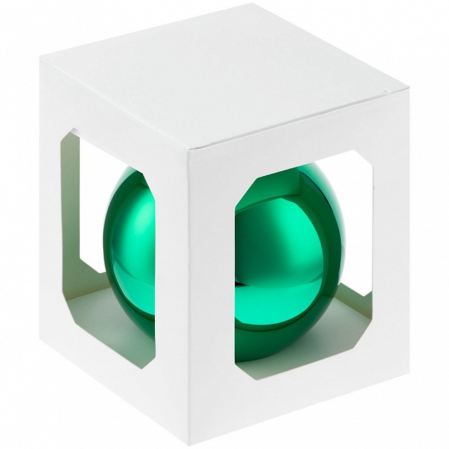 Елочный шар Finery Gloss, 10 см, глянцевый зеленый с логотипом  заказать по выгодной цене в кибермаркете AvroraStore