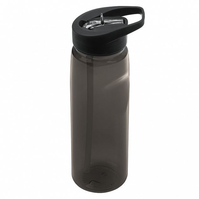 Спортивная бутылка Start, черная с логотипом  заказать по выгодной цене в кибермаркете AvroraStore
