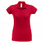 Рубашка поло женская Heavymill красная с логотипом  заказать по выгодной цене в кибермаркете AvroraStore