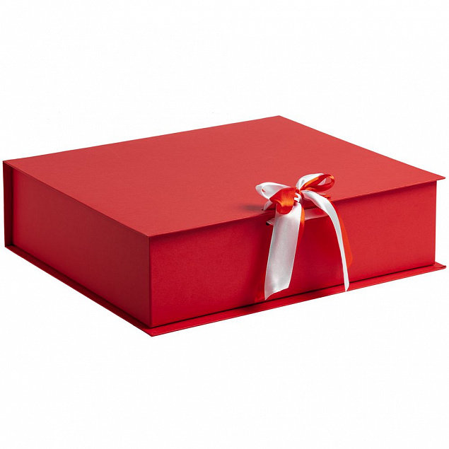 Коробка на лентах Tie Up, красная с логотипом  заказать по выгодной цене в кибермаркете AvroraStore