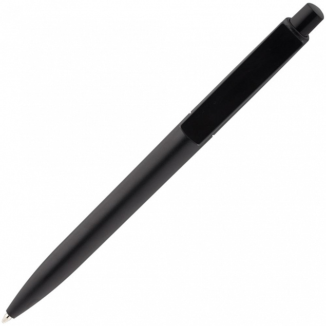 Ручка шариковая Crest Recycled, черная с логотипом  заказать по выгодной цене в кибермаркете AvroraStore
