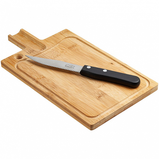 Разделочная доска и нож для стейка Steak с логотипом  заказать по выгодной цене в кибермаркете AvroraStore