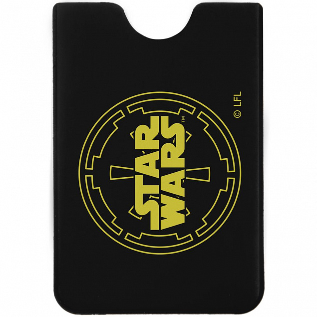 Чехол для карточки Star Wars, черный с желтым с логотипом  заказать по выгодной цене в кибермаркете AvroraStore