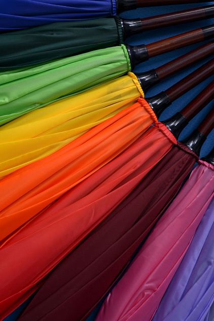Зонт-трость Standard, бордовый с логотипом  заказать по выгодной цене в кибермаркете AvroraStore