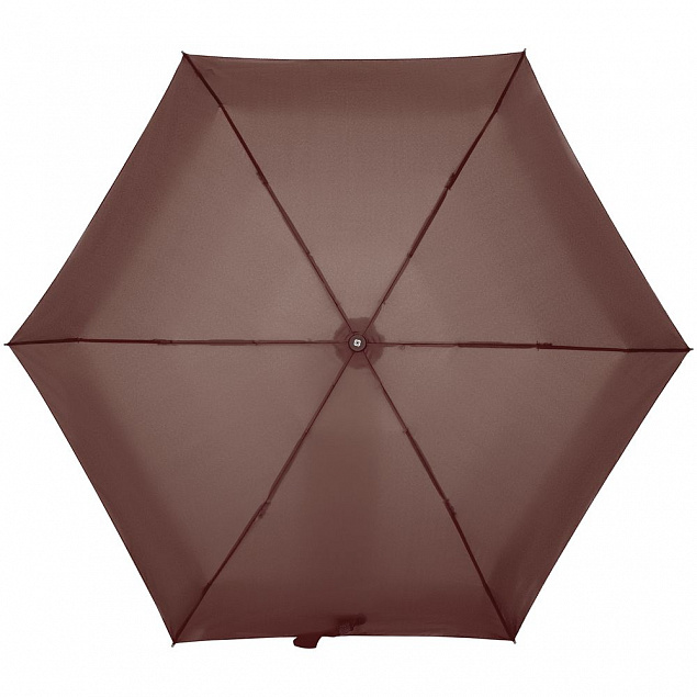 Зонт складной Minipli Colori S, коричневый с логотипом  заказать по выгодной цене в кибермаркете AvroraStore