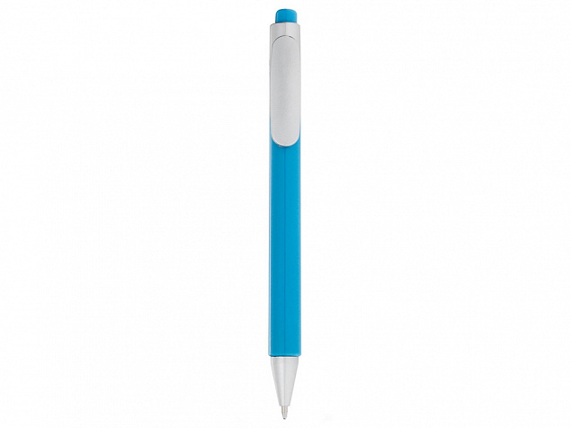Ручка шариковая Athens черные чернила, голубой с логотипом  заказать по выгодной цене в кибермаркете AvroraStore
