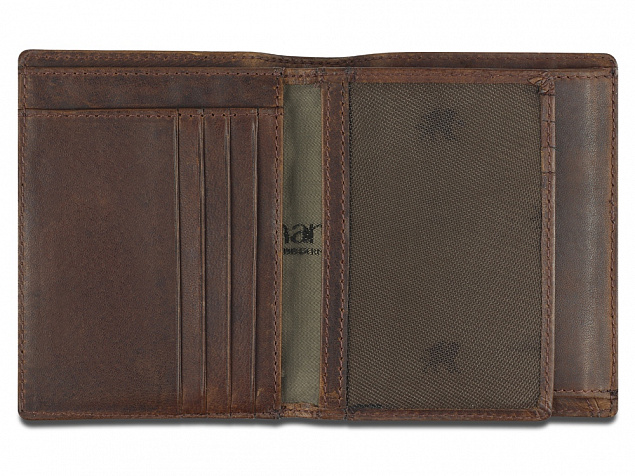 Бумажник Mano Don Leon, натуральная кожа в коричневом цвете, 9,7 х 11,7 см с логотипом  заказать по выгодной цене в кибермаркете AvroraStore