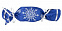 Упаковка-конфета «Снежинки», синяя с логотипом  заказать по выгодной цене в кибермаркете AvroraStore