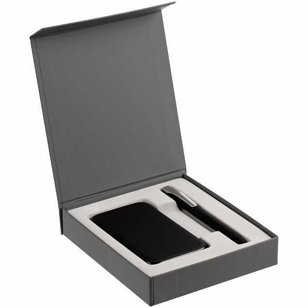 Коробка Latern для аккумулятора и ручки, серая с логотипом  заказать по выгодной цене в кибермаркете AvroraStore