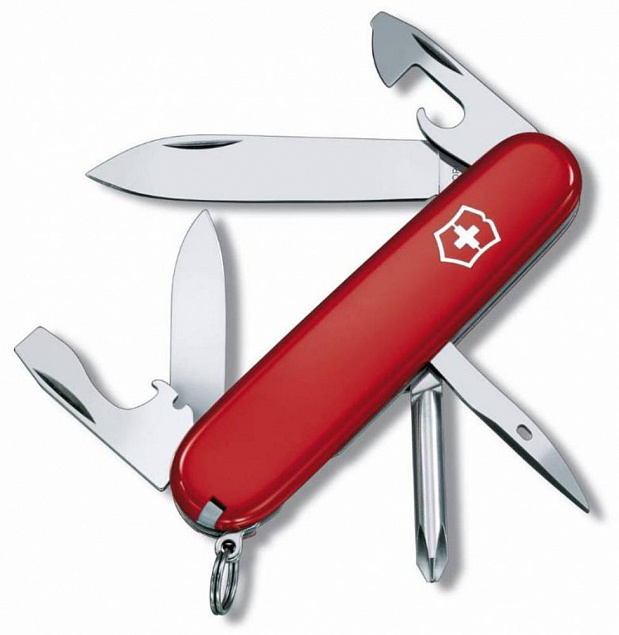 Офицерский нож Tinker 91, красный с логотипом  заказать по выгодной цене в кибермаркете AvroraStore