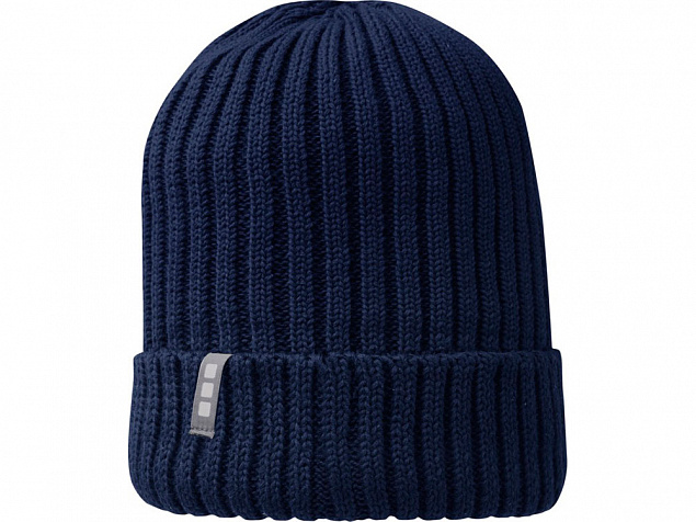 Ives, органическая шапка, темно-синий с логотипом  заказать по выгодной цене в кибермаркете AvroraStore