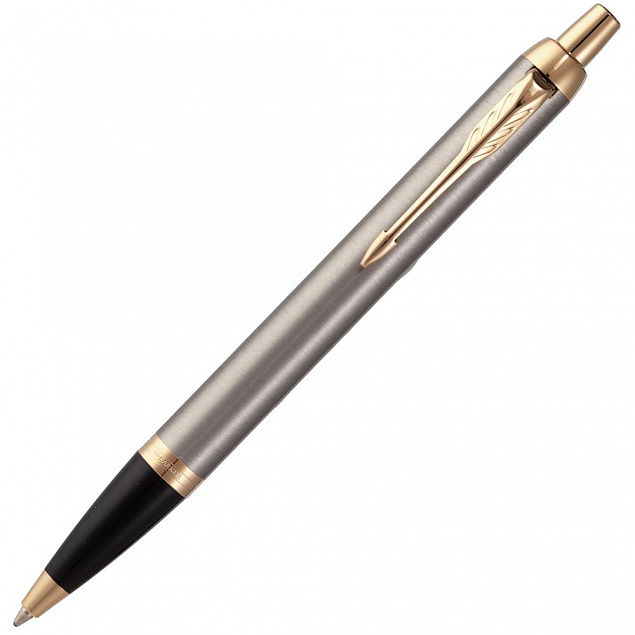 Ручка шариковая Parker IM Core K321 Brushed Metal GT M с логотипом  заказать по выгодной цене в кибермаркете AvroraStore