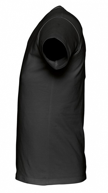 Футболка стретч мужская MILANO 190 черная с логотипом  заказать по выгодной цене в кибермаркете AvroraStore