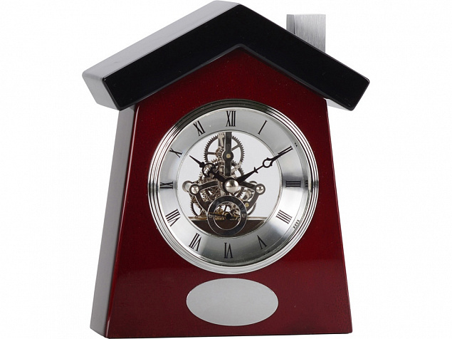 Часы настольные «Домик» с логотипом  заказать по выгодной цене в кибермаркете AvroraStore
