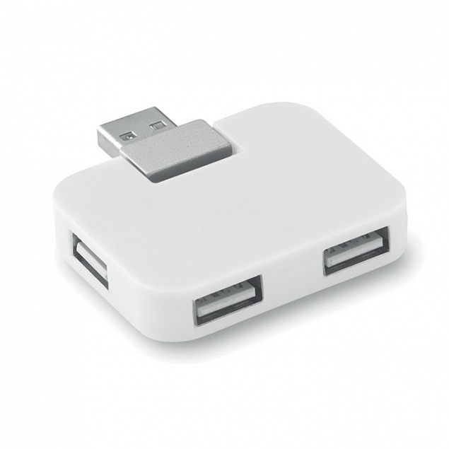 USB разветвитель с логотипом  заказать по выгодной цене в кибермаркете AvroraStore