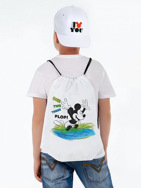 Рюкзак «Микки Маус. Plop», белый с логотипом  заказать по выгодной цене в кибермаркете AvroraStore