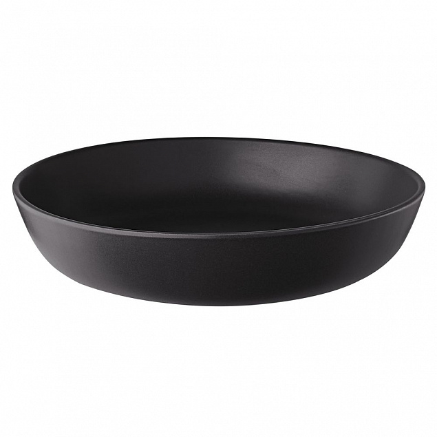 Тарелка глубокая Nordic Kitchen, черная с логотипом  заказать по выгодной цене в кибермаркете AvroraStore
