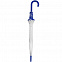 Зонт-трость Unit White, белый с синим с логотипом  заказать по выгодной цене в кибермаркете AvroraStore