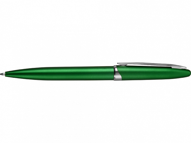 Ручка шариковая Империал, зеленый металлик с логотипом  заказать по выгодной цене в кибермаркете AvroraStore