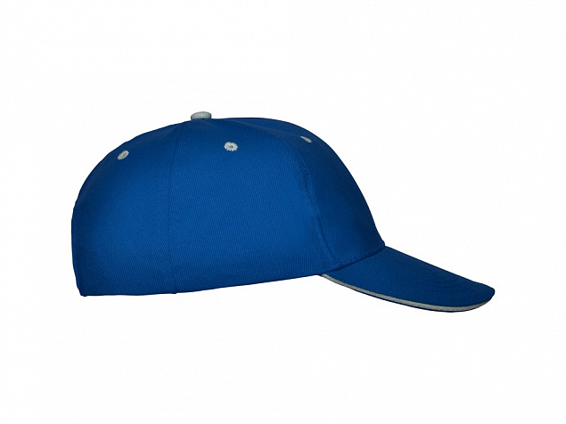 Бейсболка Panel унисекс, королевский синий с логотипом  заказать по выгодной цене в кибермаркете AvroraStore