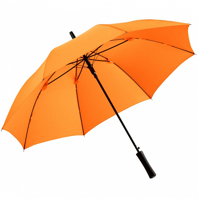 Зонт-трость Lanzer, оранжевый с логотипом  заказать по выгодной цене в кибермаркете AvroraStore