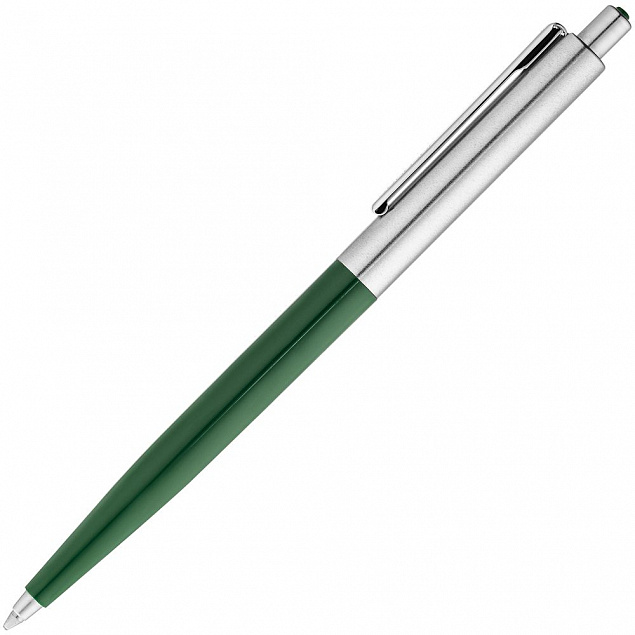 Ручка шариковая Senator Point Metal, зеленая с логотипом  заказать по выгодной цене в кибермаркете AvroraStore