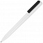 Ручка шариковая Split Neon, белая с черным с логотипом  заказать по выгодной цене в кибермаркете AvroraStore