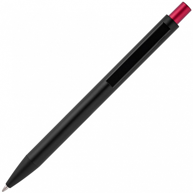 Ручка шариковая Chromatic, черная с красным с логотипом  заказать по выгодной цене в кибермаркете AvroraStore