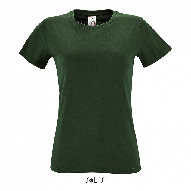 Фуфайка (футболка) REGENT женская,Темно-зеленый L с логотипом  заказать по выгодной цене в кибермаркете AvroraStore