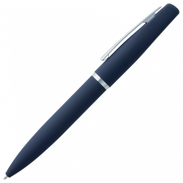Ручка шариковая Bolt Soft Touch, синяя с логотипом  заказать по выгодной цене в кибермаркете AvroraStore