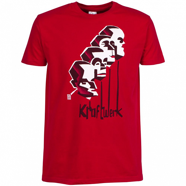 Футболка «Меламед. Kraftwerk», красная с логотипом  заказать по выгодной цене в кибермаркете AvroraStore