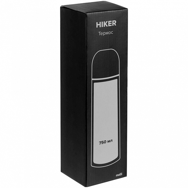 Термос Hiker 750, черный с логотипом  заказать по выгодной цене в кибермаркете AvroraStore