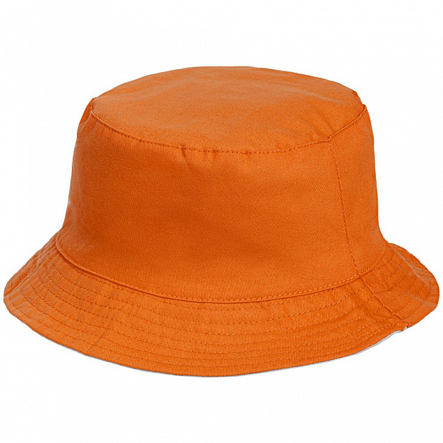 Панама Summer двусторонняя, оранжевая с серым с логотипом  заказать по выгодной цене в кибермаркете AvroraStore
