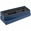 Коробка Notes с ложементом для ручки и флешки, синяя с логотипом  заказать по выгодной цене в кибермаркете AvroraStore