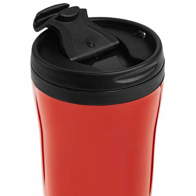 Термостакан Sagga, красный с логотипом  заказать по выгодной цене в кибермаркете AvroraStore
