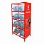 Стеллаж под 8 бутылок воды с рекламным полем, красный с логотипом  заказать по выгодной цене в кибермаркете AvroraStore