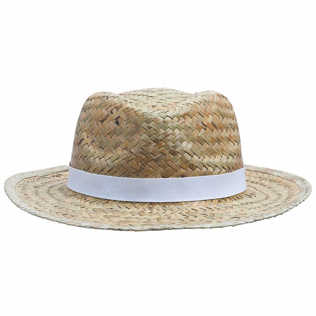 Шляпа Daydream, бежевая с белой лентой с логотипом  заказать по выгодной цене в кибермаркете AvroraStore