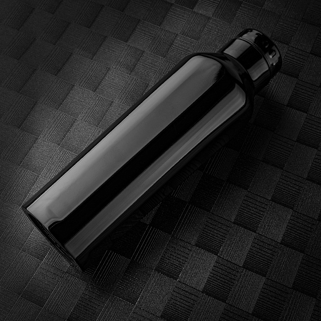 Термобутылка для напитков E-shape (черный) с логотипом  заказать по выгодной цене в кибермаркете AvroraStore