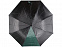 Зонт складной Логан полуавтомат, черный/зеленый с логотипом  заказать по выгодной цене в кибермаркете AvroraStore