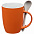 Кружка с ложкой Cheer Up ver.2, красная с логотипом  заказать по выгодной цене в кибермаркете AvroraStore