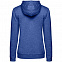Толстовка с капюшоном женская Hoodie, ярко-синий меланж с логотипом  заказать по выгодной цене в кибермаркете AvroraStore