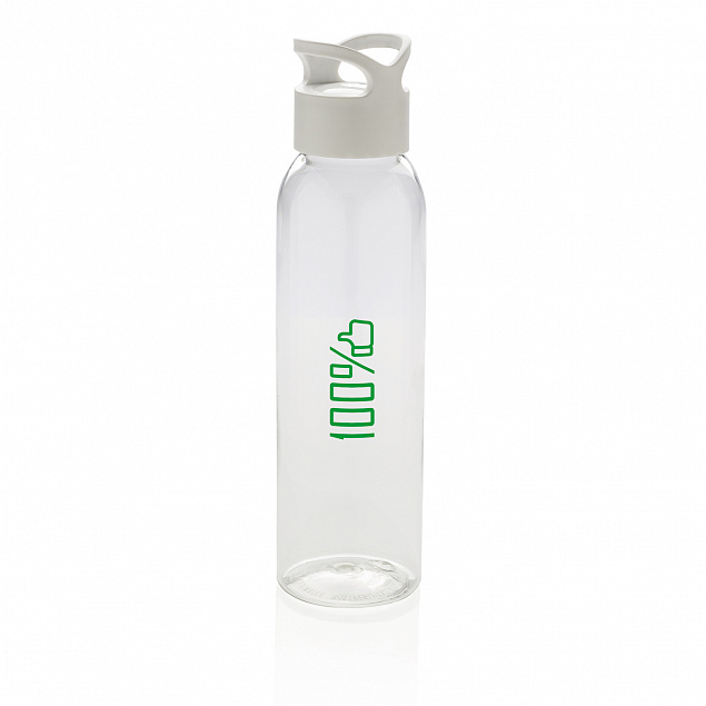 Герметичная бутылка для воды из AS-пластика, белая с логотипом  заказать по выгодной цене в кибермаркете AvroraStore