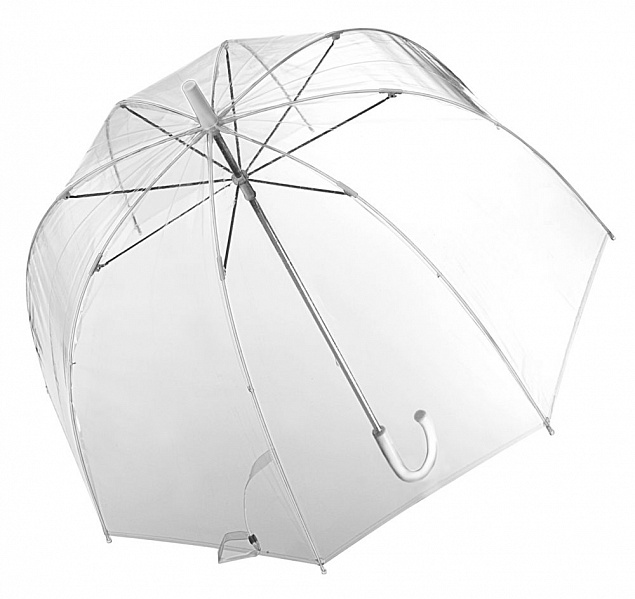 Прозрачный зонт-трость Clear с логотипом  заказать по выгодной цене в кибермаркете AvroraStore