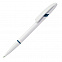 Ручка шариковая NOVA R, белый/темно-синий с логотипом  заказать по выгодной цене в кибермаркете AvroraStore